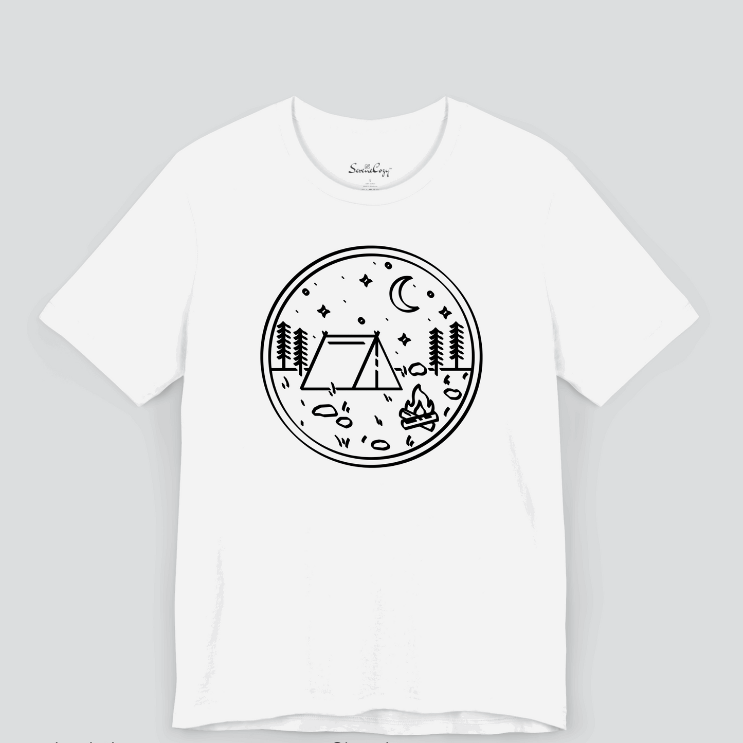 Camping Illustration Men's T-Shirt Dark Colors Image 5