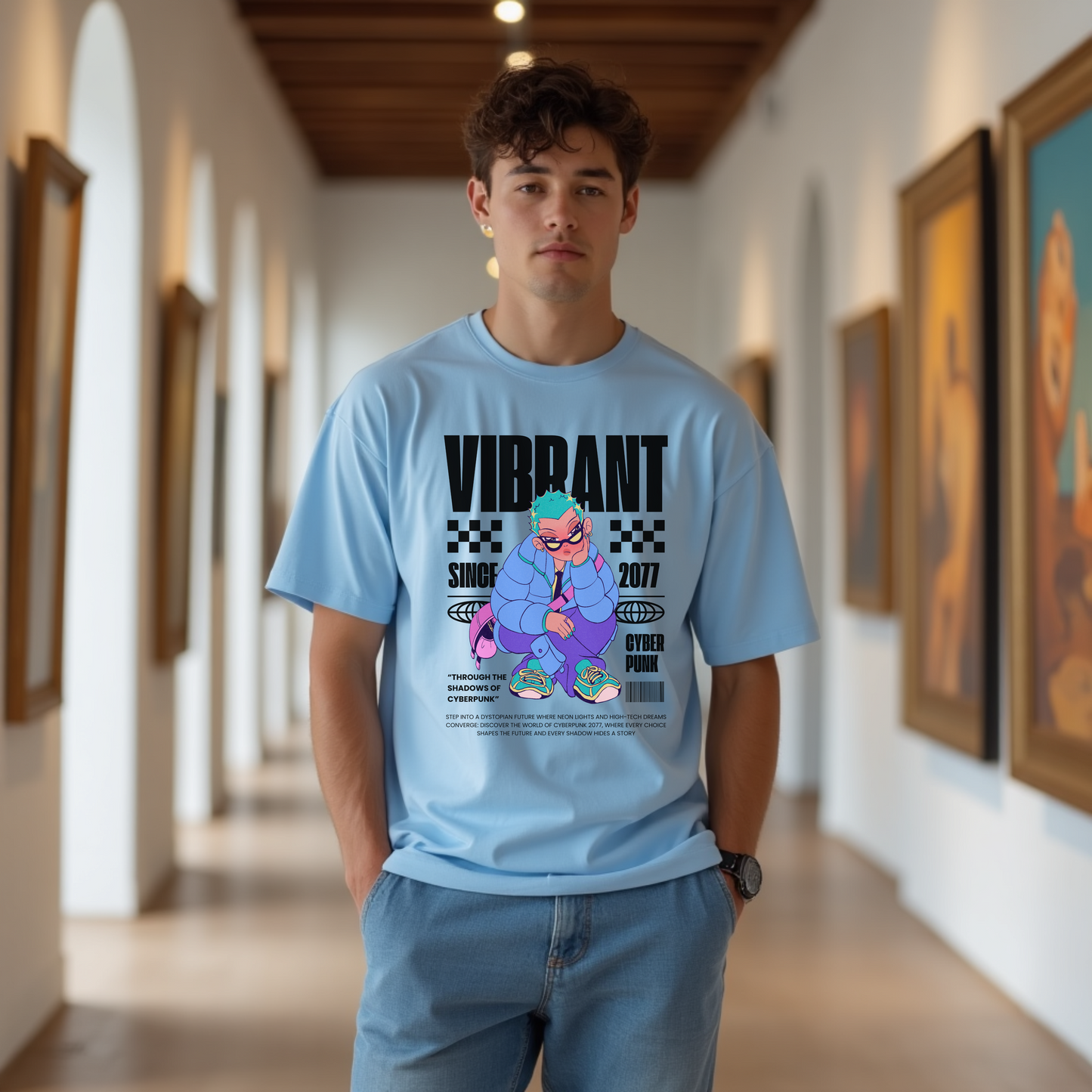 VIBRANT Streetwear Oversized Tshirt - Premium Indian Made