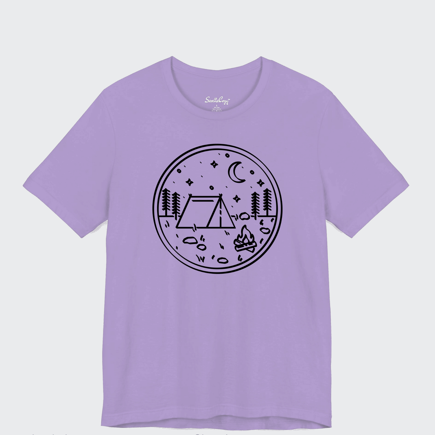 Camping Illustration Men's T-Shirt Dark Colors Image 3