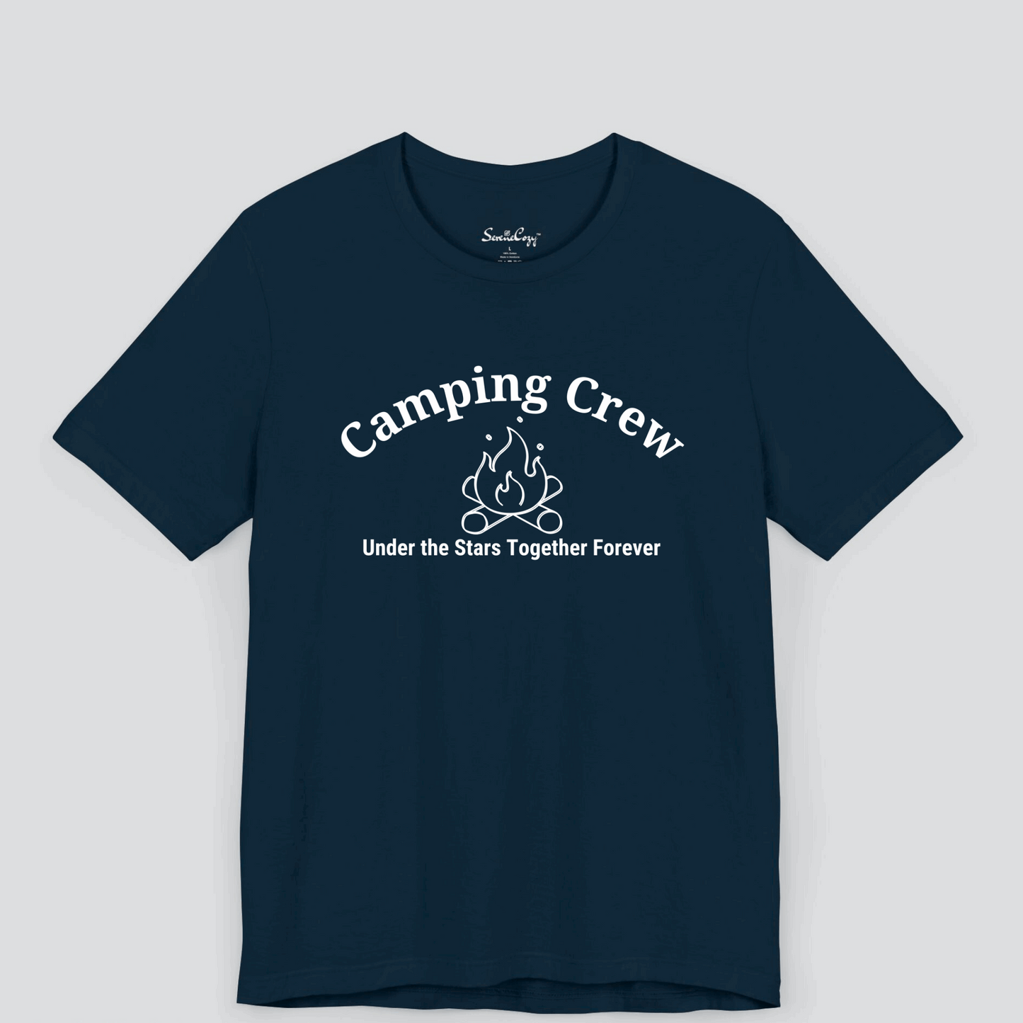 Camping Crew: Making Memories Together Dark Color T-Shirt for Men Image 3