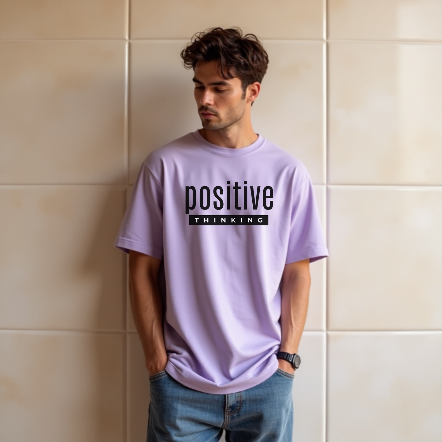 Premium Positive Thinking Oversized Tshirt