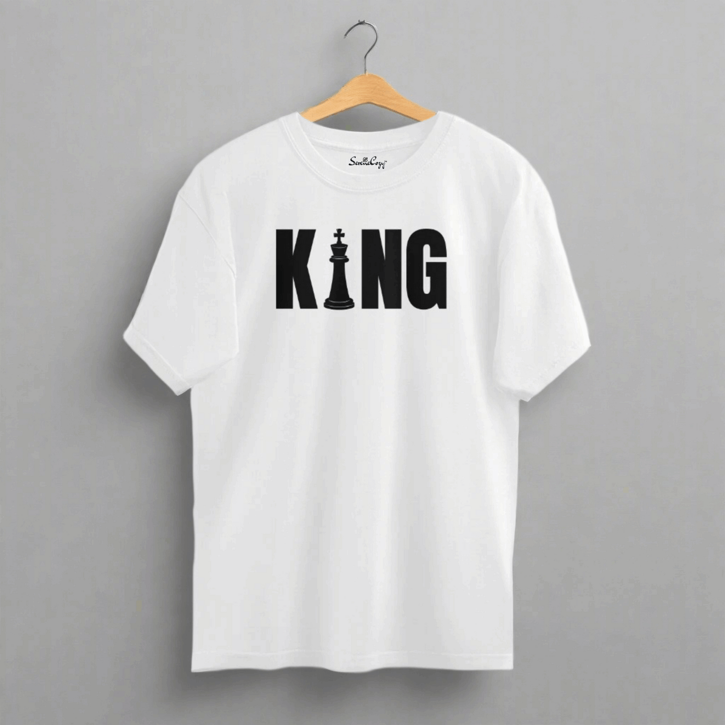 Royal Chess King Oversized Premium T-shirt White Front