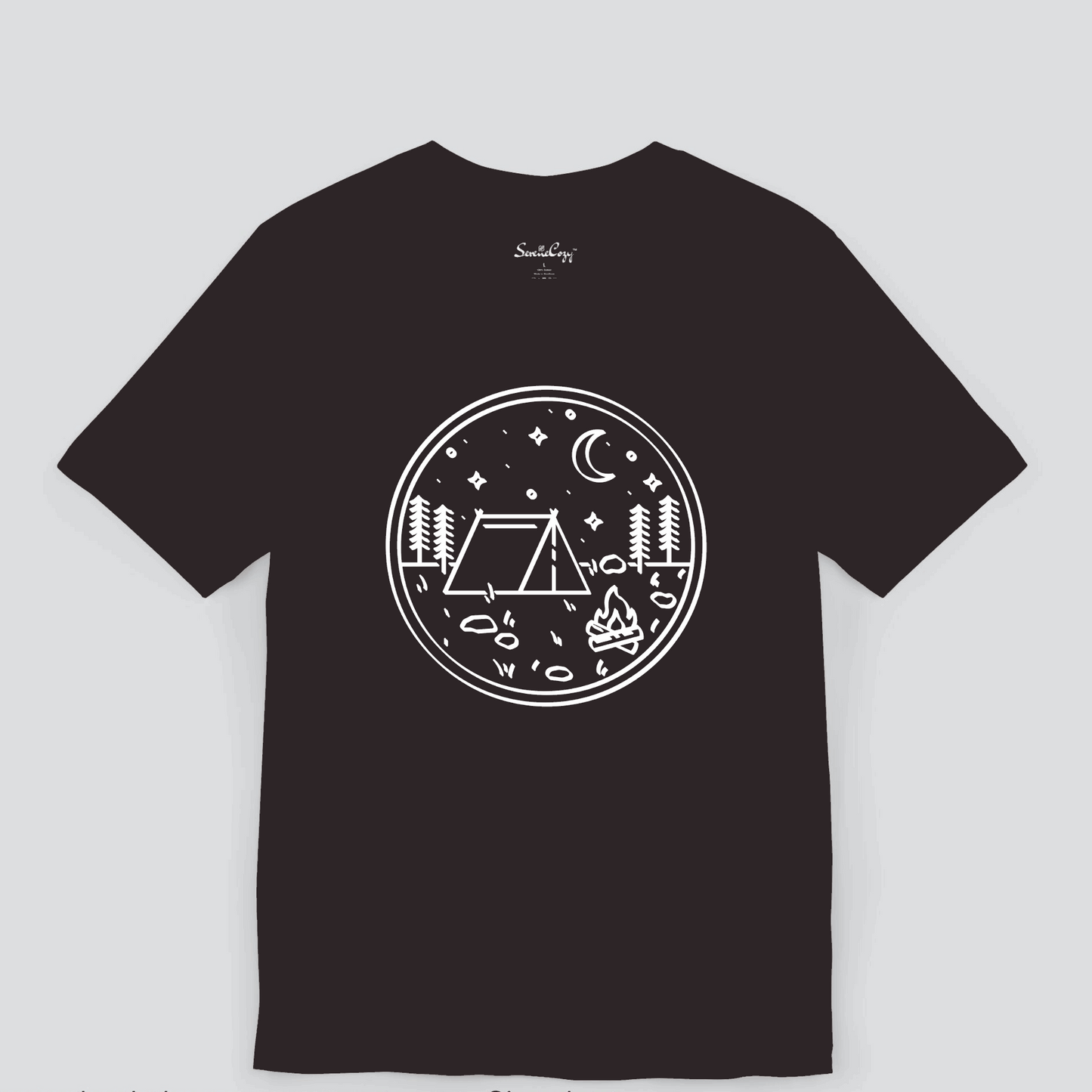 Camping Illustration Men's T-Shirt Dark Colors Image 6