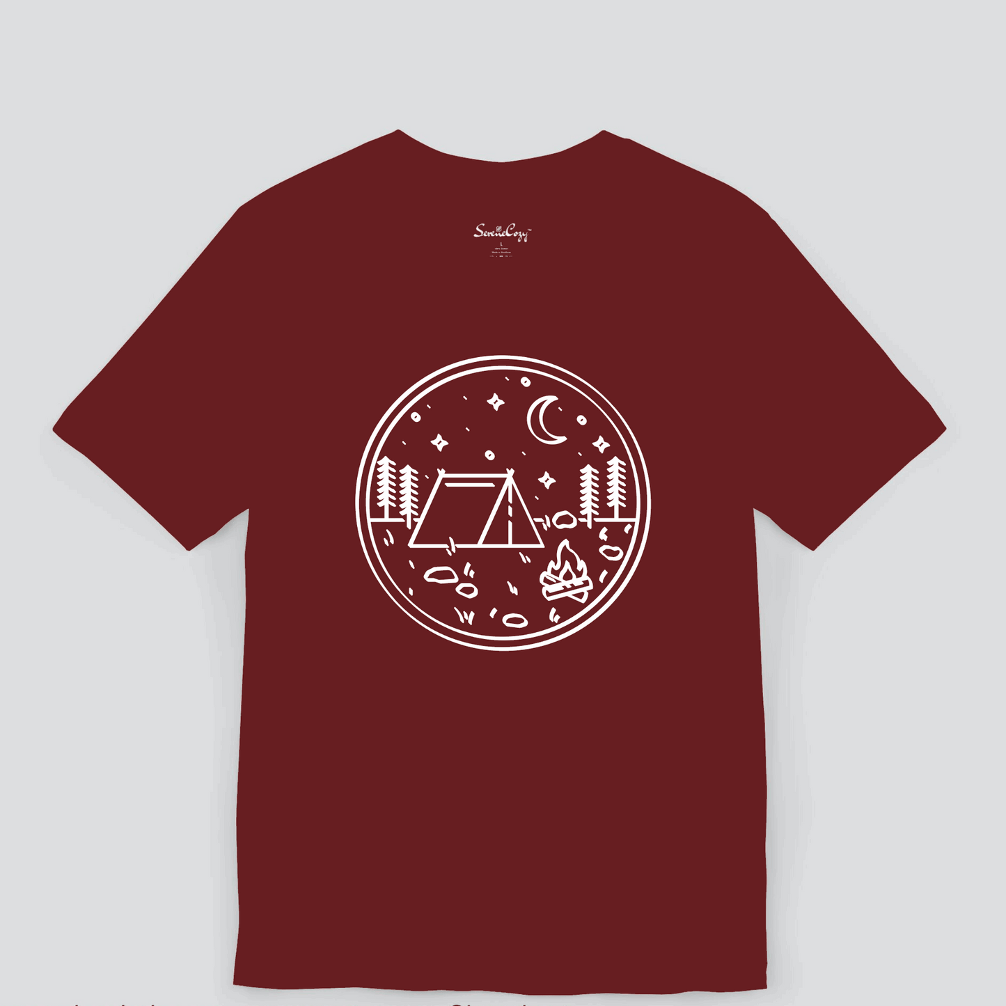Camping Illustration Men's T-Shirt Dark Colors Image 4
