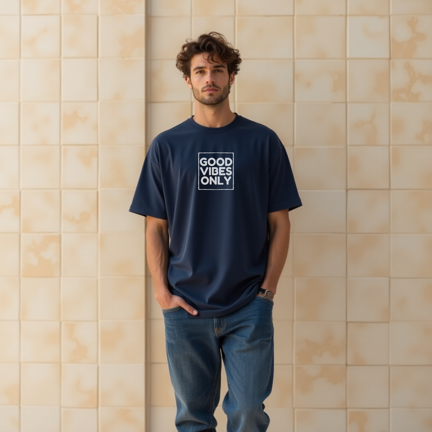 Premium GOOD VIBES ONLY Oversized Tshirt