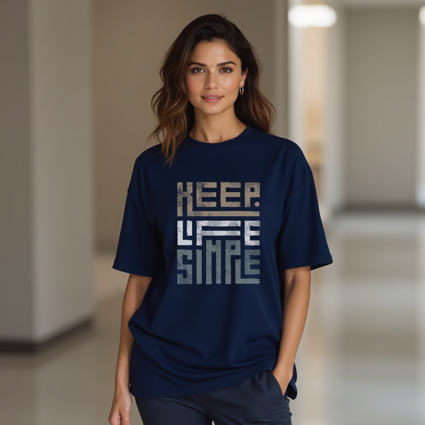 KEEP LIFE SIMPLE Oversized Premium Tshirt