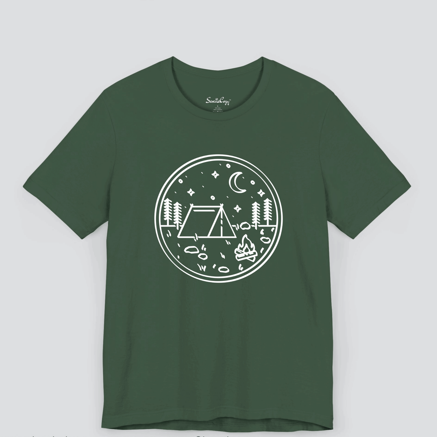 Camping Illustration Men's T-Shirt Dark Colors Image 1
