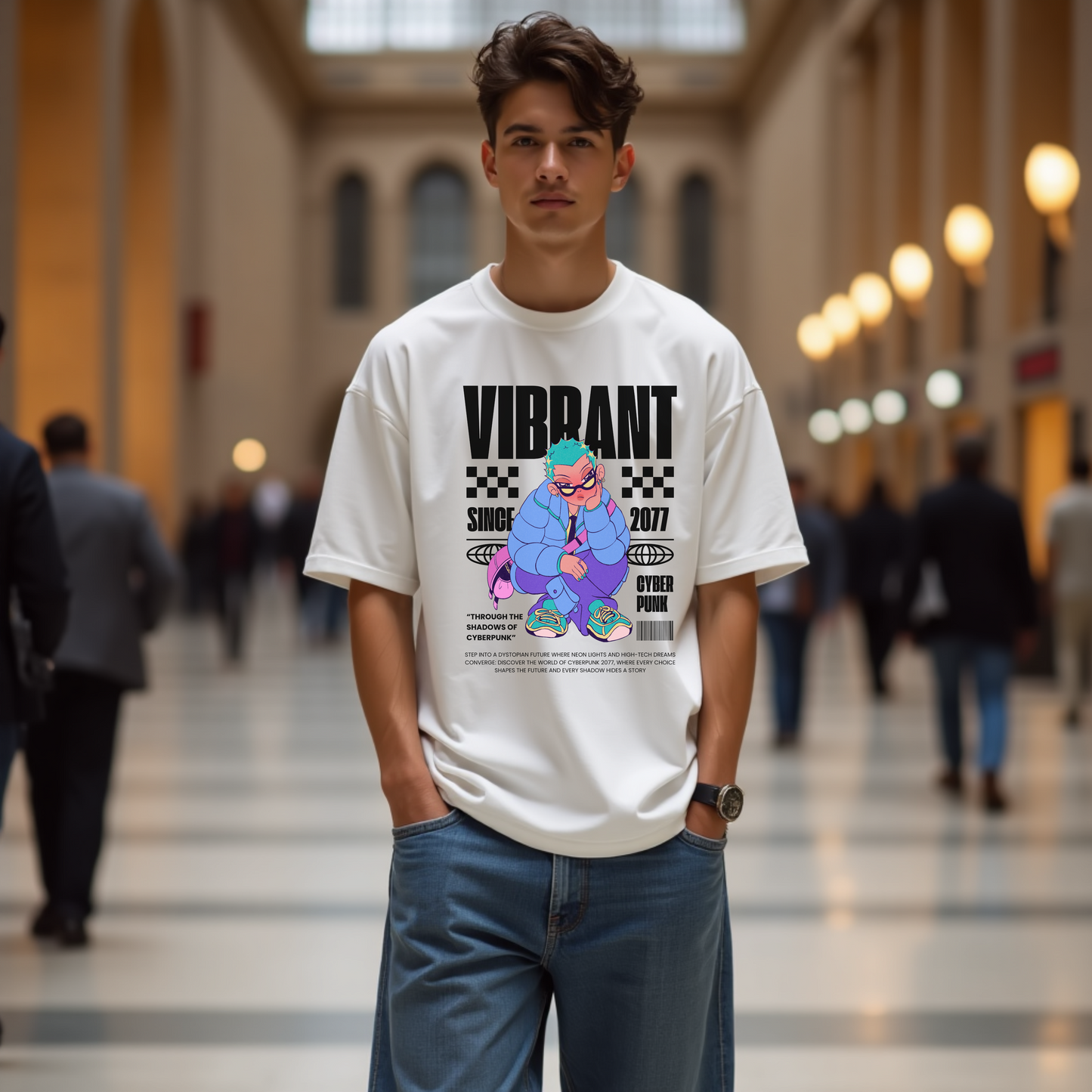 VIBRANT Streetwear Oversized Tshirt - Premium Indian Made