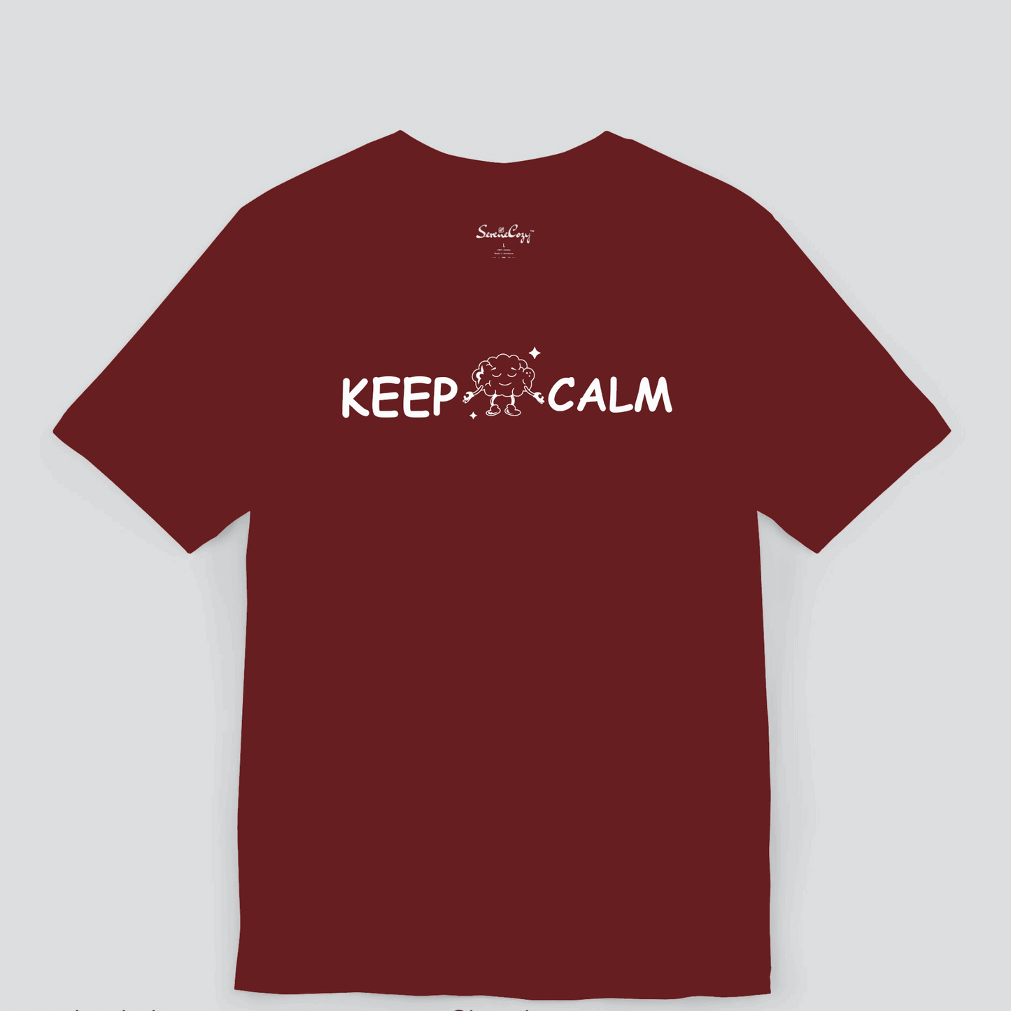 Keep Calm Premium Printed Tshirt for Men | SereneCozy