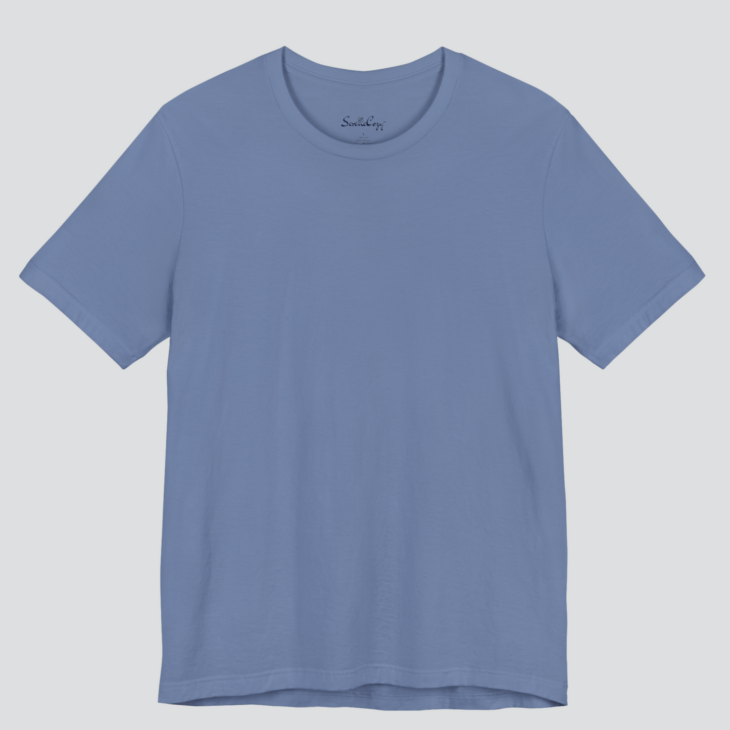 Classic Smoke Blue color T-Shirt for Men | Premium Quality