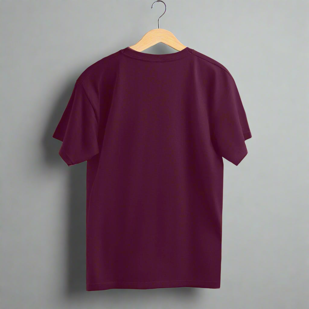 Smile Like a Banana Oversized T-Shirt Fun & Quirky Burgundy back