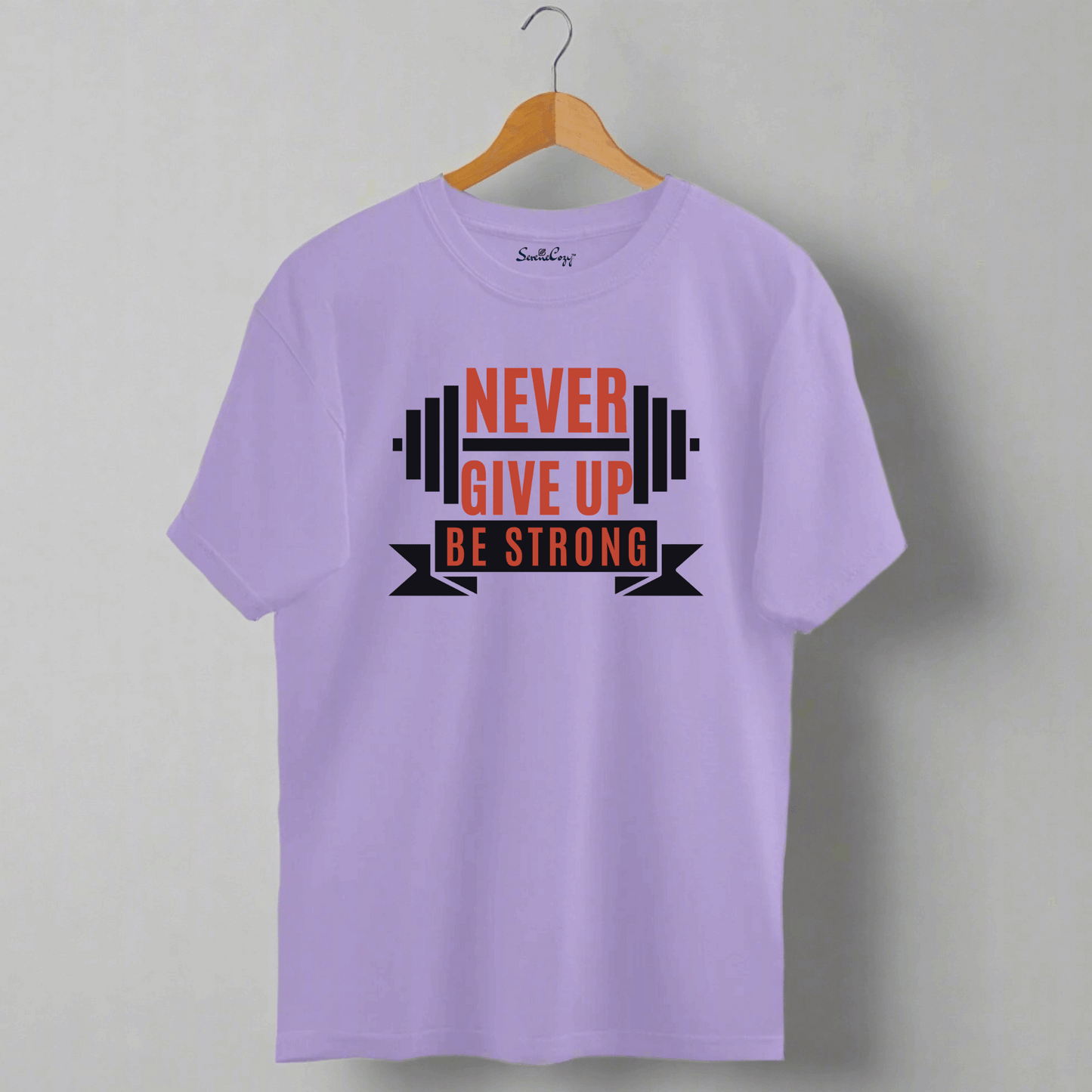 NEVER GIVE UP BE STRONG Gym Oversized Premium Tshirt
