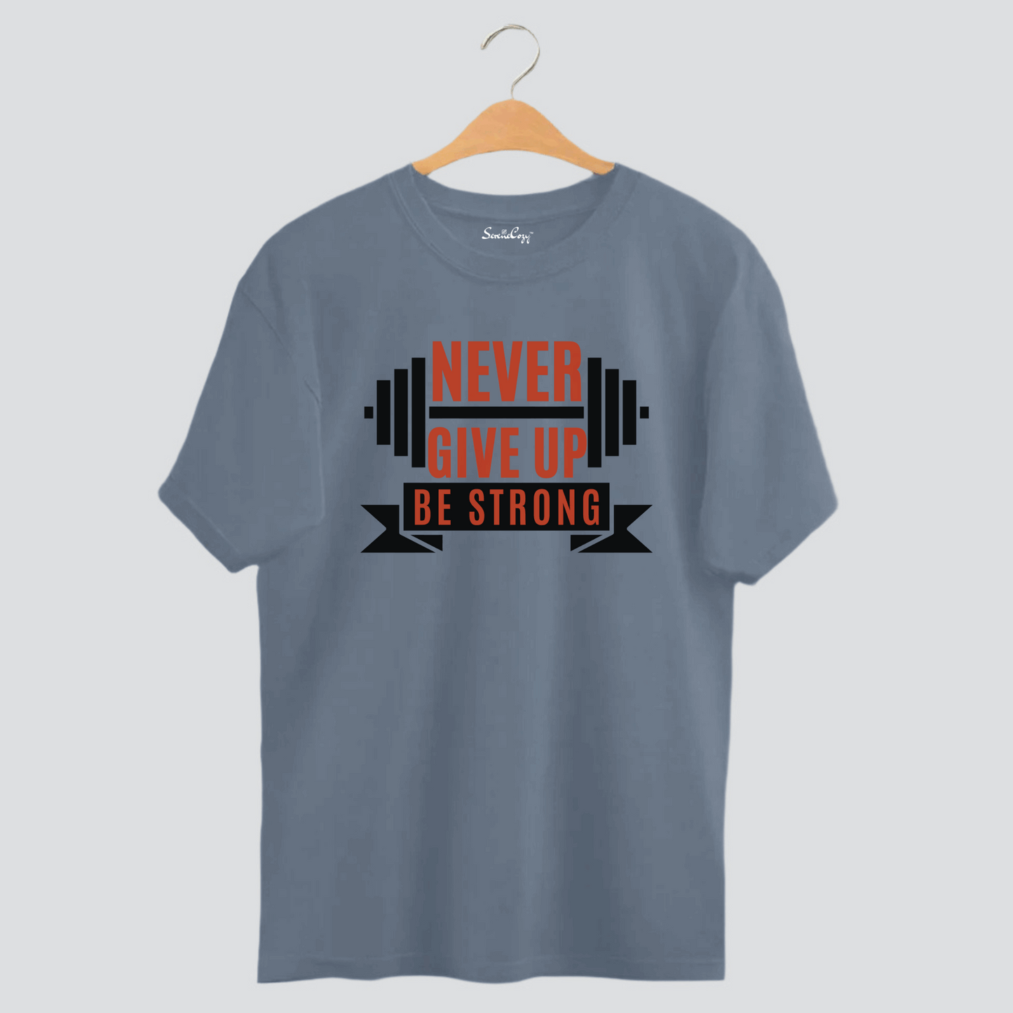 NEVER GIVE UP BE STRONG Gym Oversized Premium Tshirt