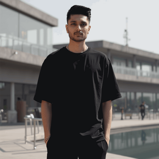 Premium Black Oversized T-shirt| Relaxed Fit