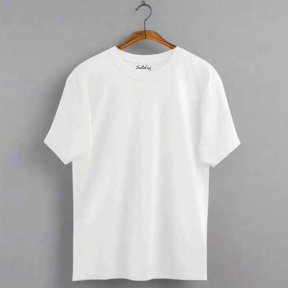 Premium White Oversized T-shirt Relaxed Fit front
