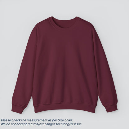 Maroon Solid Color Sweatshirt Premium US Cotton