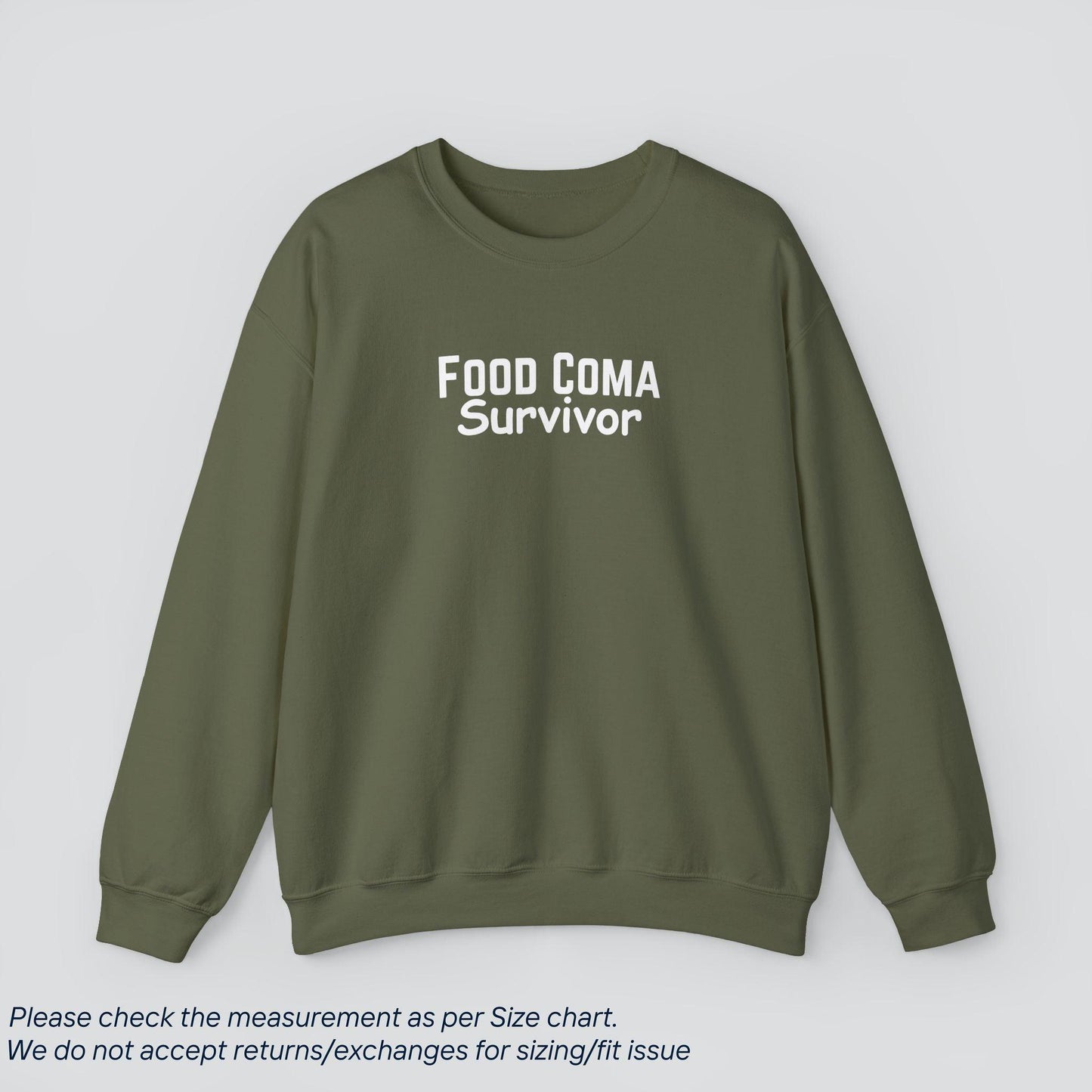 Food Coma Survivor Sweatshirt | Soft, Cozy, & Relatable