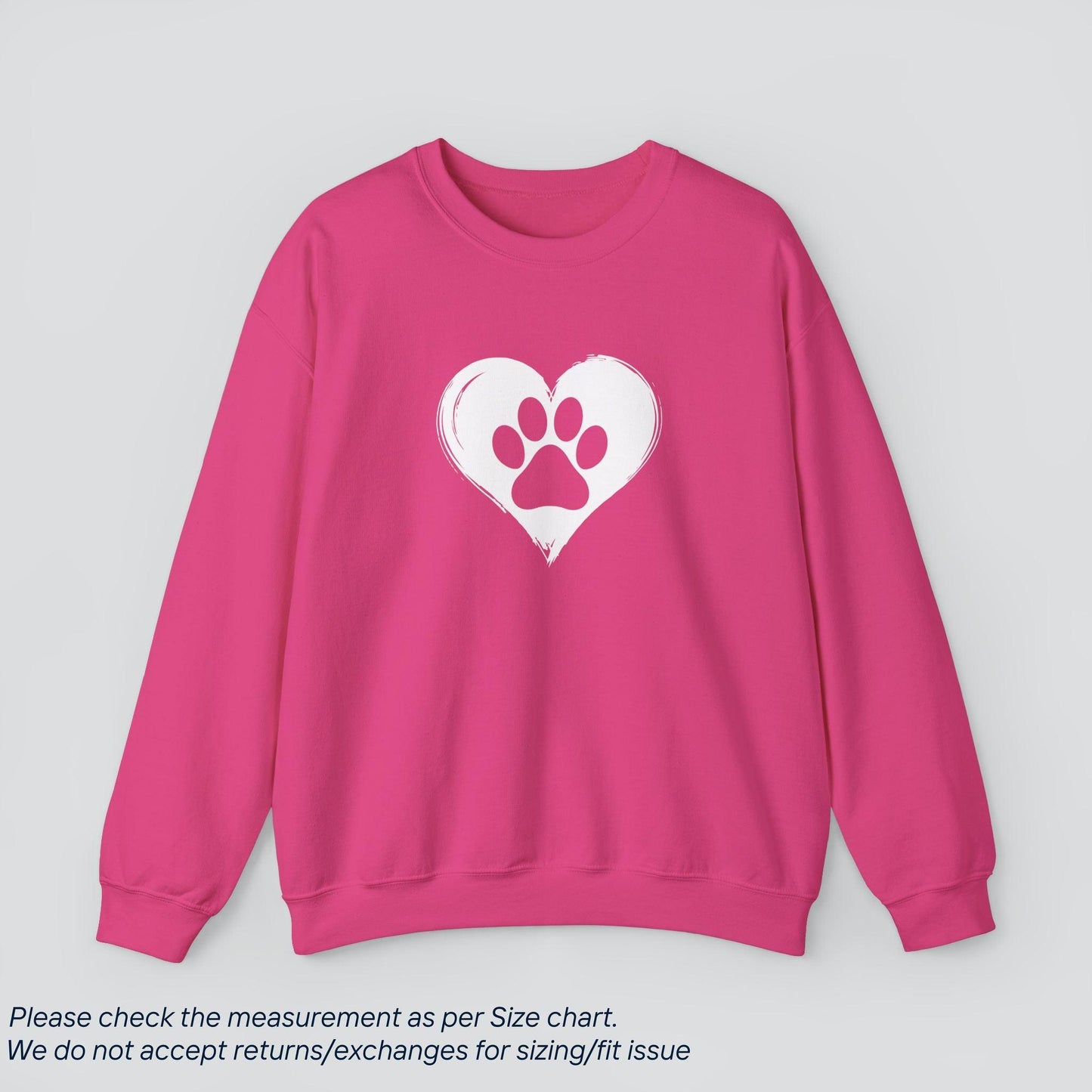 Paw in Heart Sweatshirt - Furry Love Wrapped