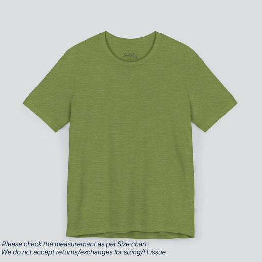 Plain Heather Green Color Tee - Premium US Cotton T-Shirt