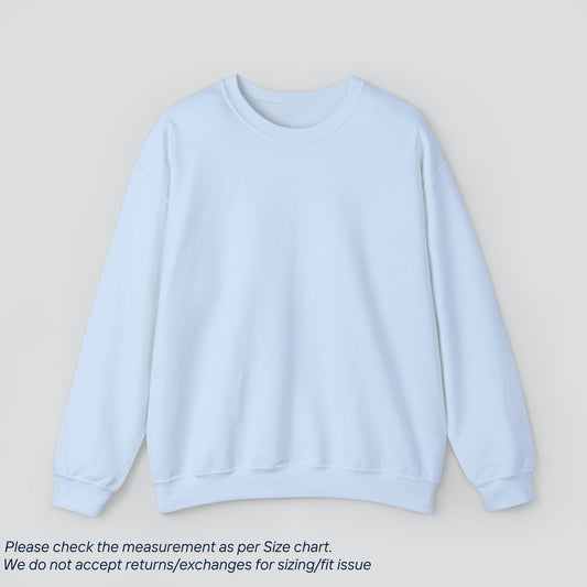 Light Blue Solid Color Sweatshirt Premium US Cotton