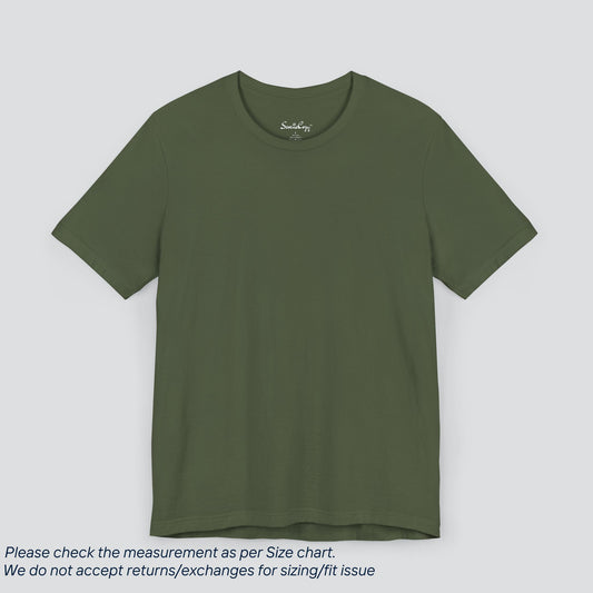 Plain Military Green Color Tee - Premium US Cotton T-Shirt