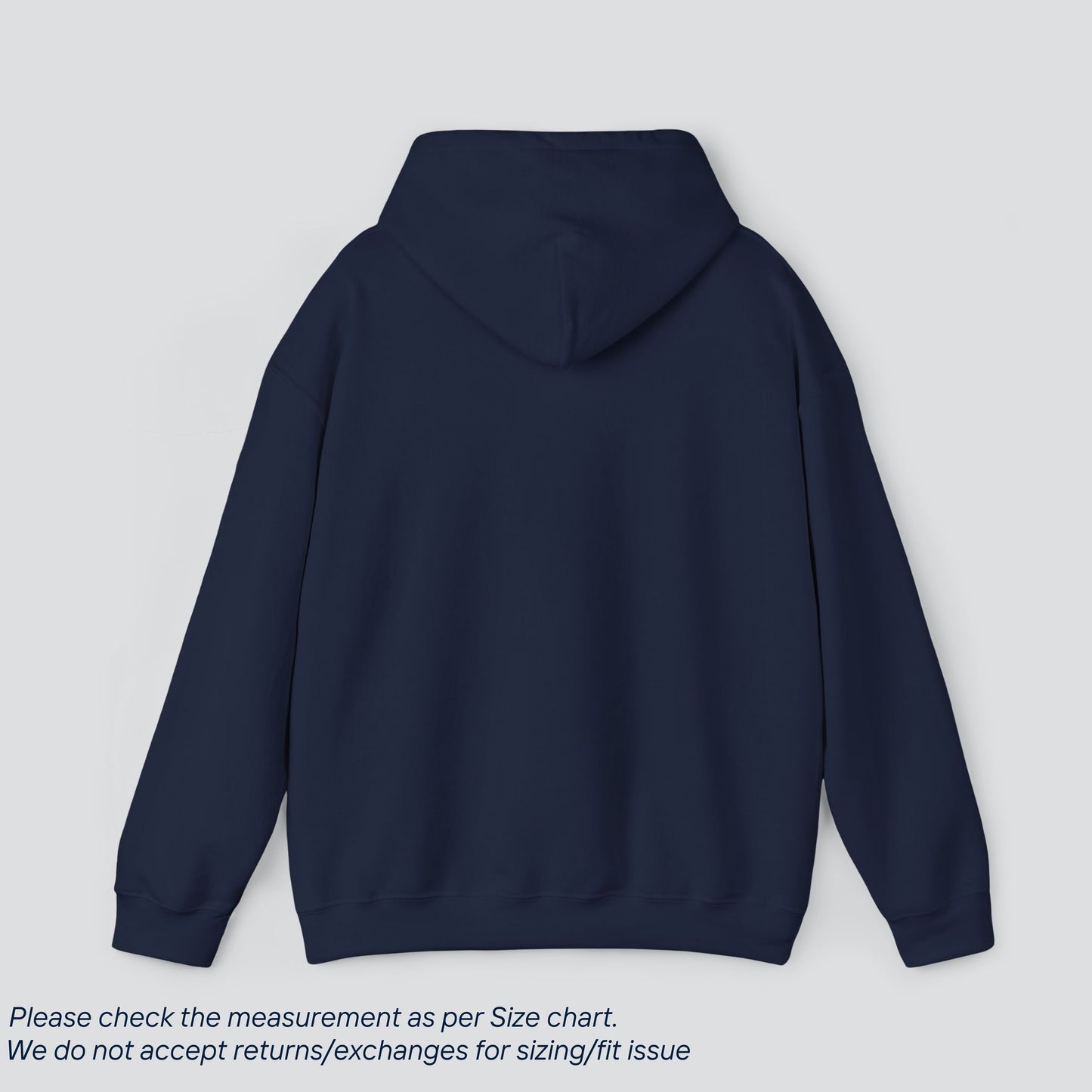 Navy Blue Basic Solid Color Hoodie Premium US Cotton