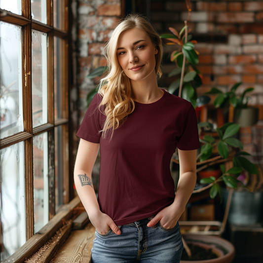 Classic Maroon T-Shirt for Women | Premium Quality | SereneCozy