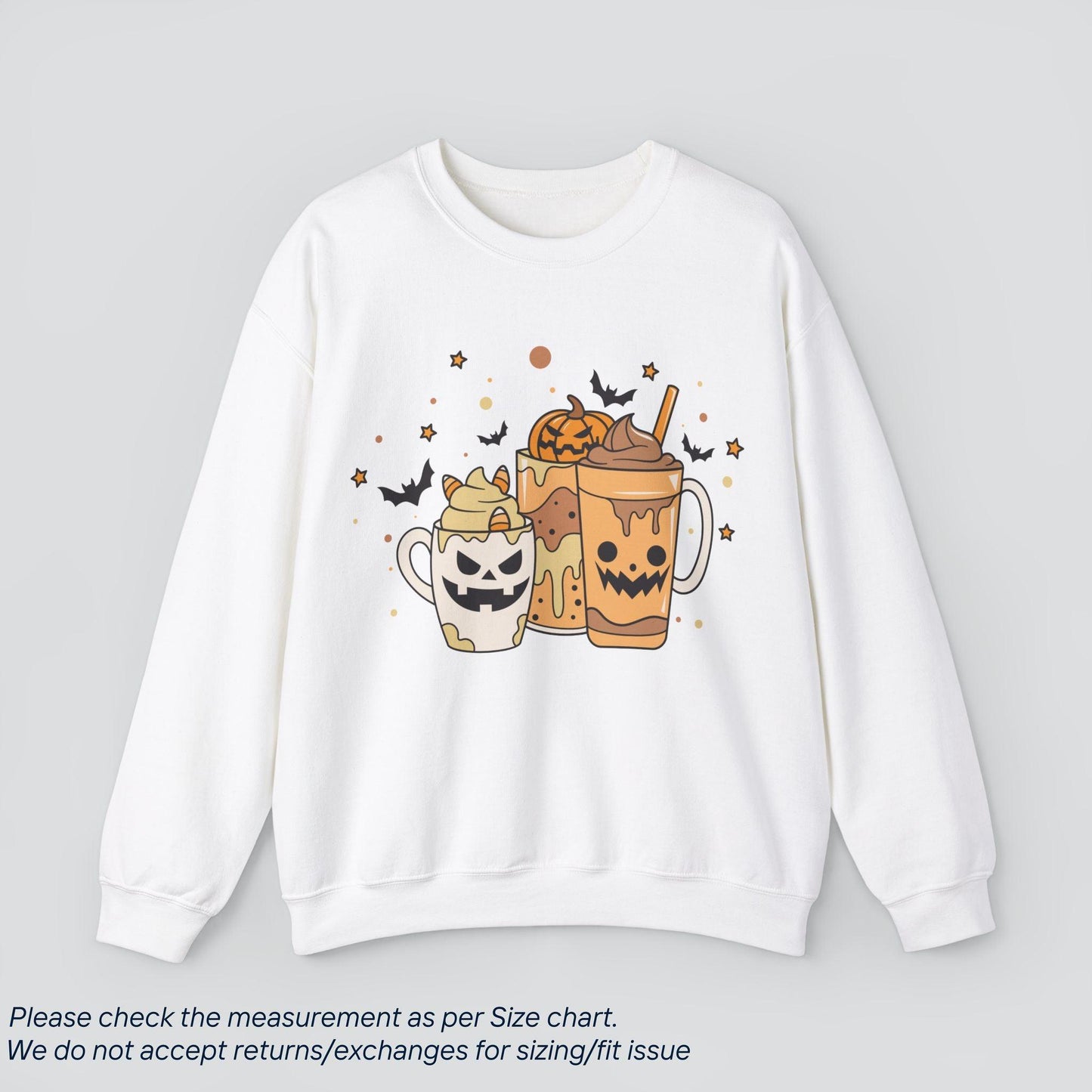 Halloween Coffee Latte Cup Halloween Sweatshirt