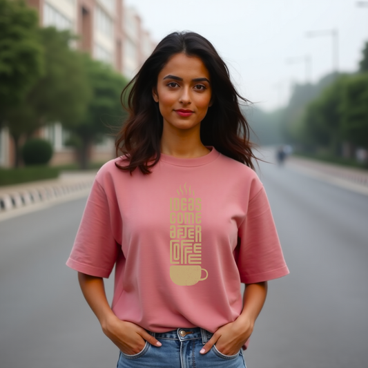 Ideas Come after COFFEE Oversized Premium Tshirt