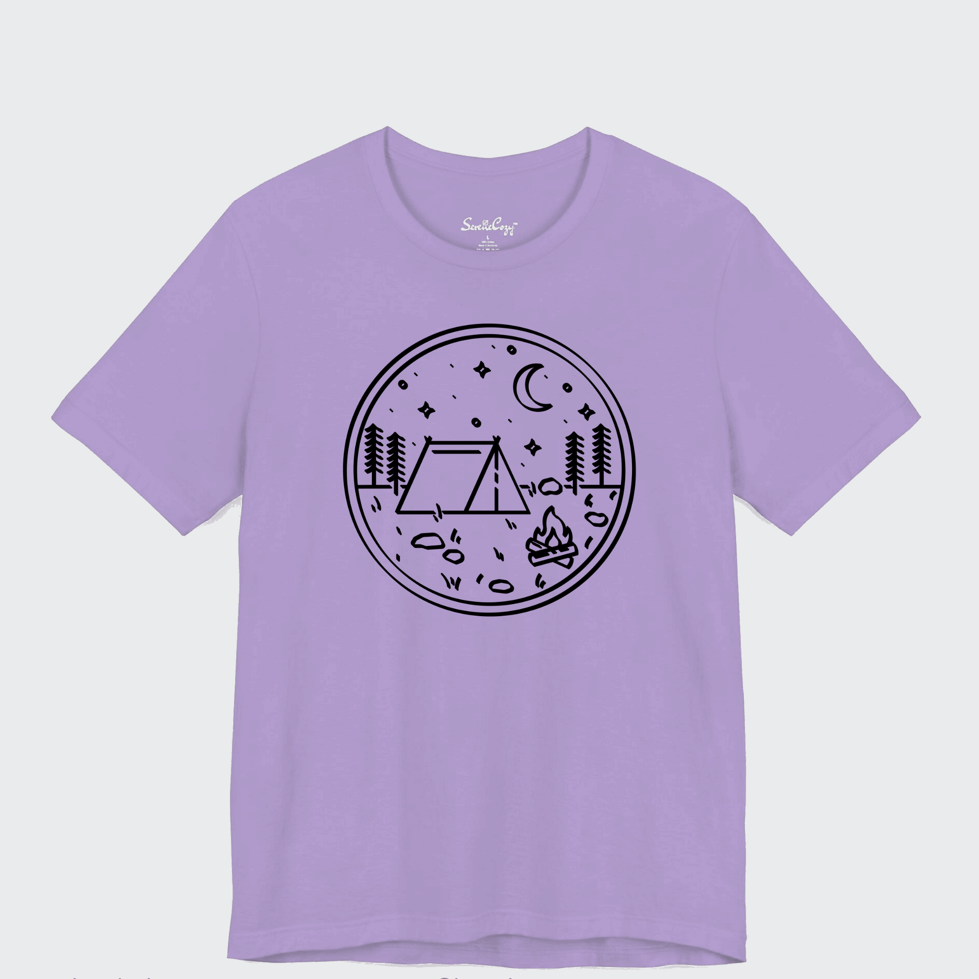 Camping Illustration Men's T-Shirt Dark Colors Image 3