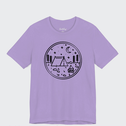 Camping Illustration Men's T-Shirt Dark Colors Image 3