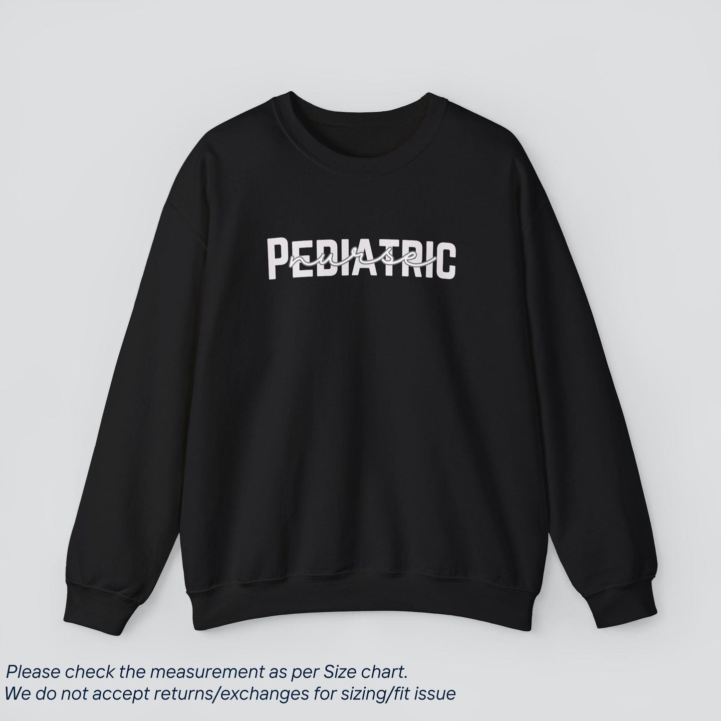 Pediatric Nurse Sweatshirt - Caring Hearts, Cozy Comfort