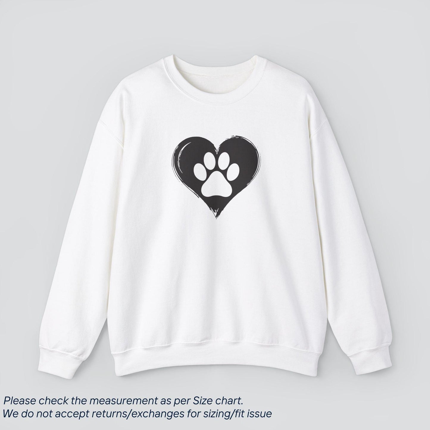 Paw in Heart Sweatshirt - Furry Love Wrapped