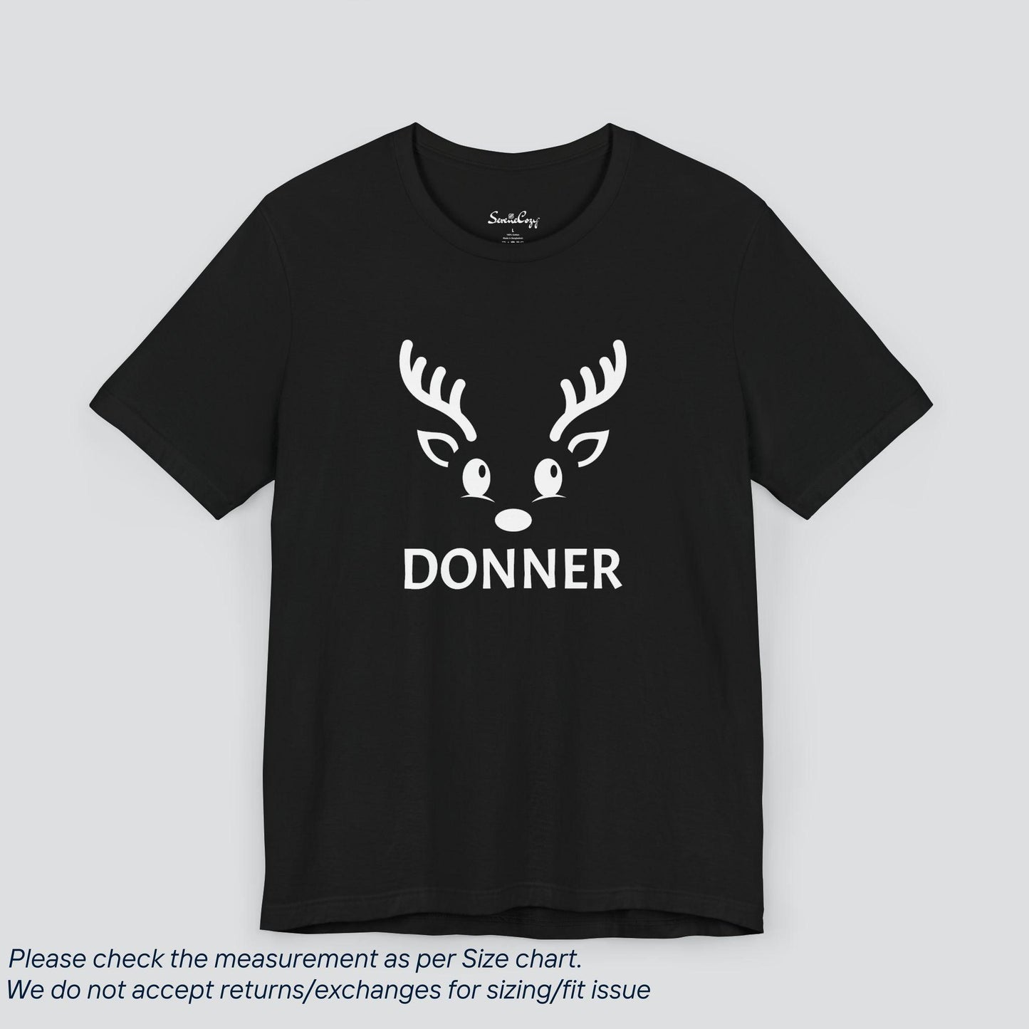 Donner's Holiday Magic Cozy Reindeer Crew T-shirt Premium US Cotton