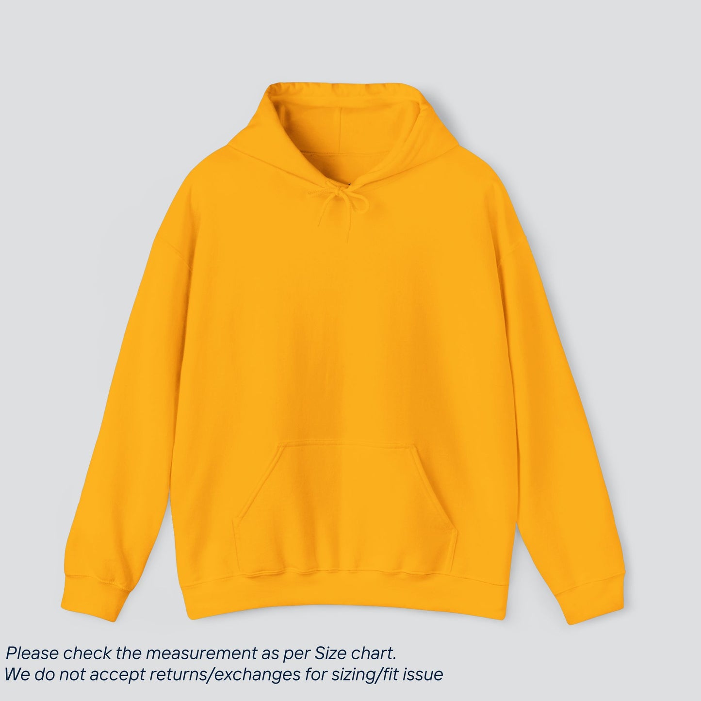 Gold Basic Solid Color Hoodie Premium US Cotton