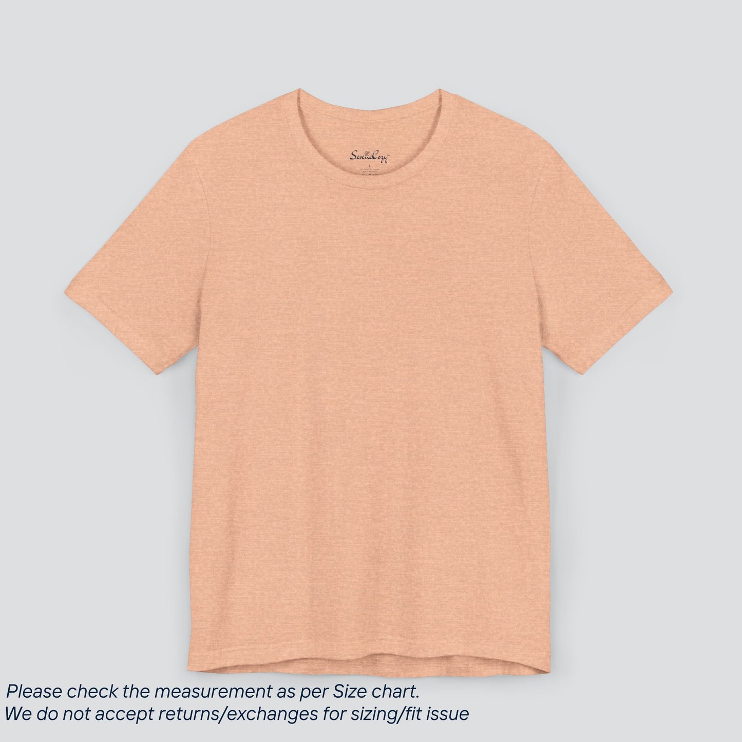 Plain Heather Peach Color Tee - Premium US Cotton T-Shirt