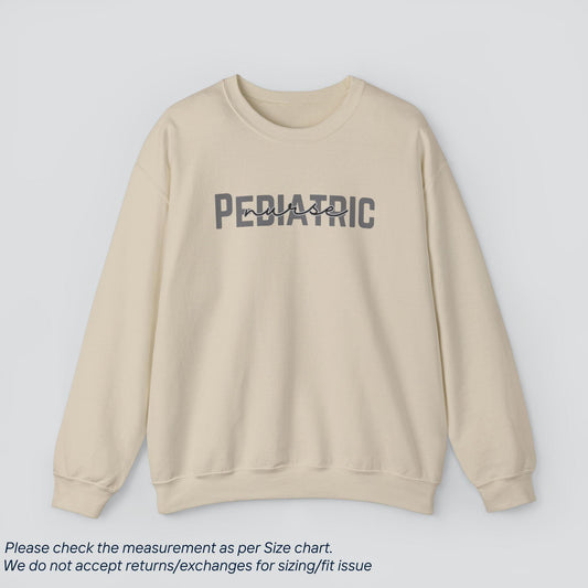 Pediatric Nurse Sweatshirt - Caring Hearts, Cozy Comfort