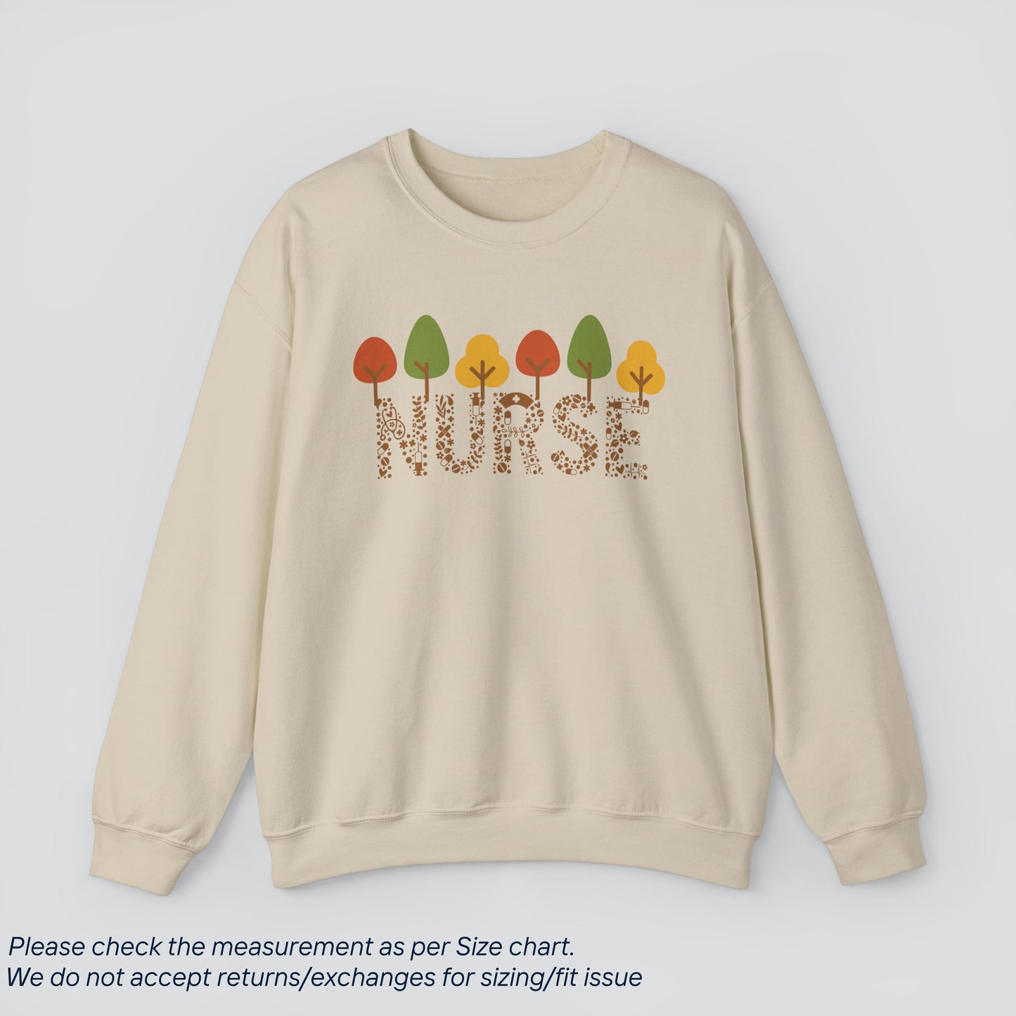 Fall Thanksgiving Nurse Sweatshirt - Healthcare Hero  Premium US Cotton