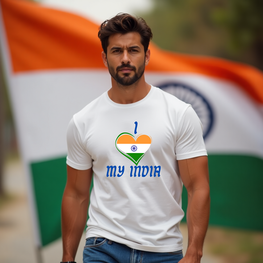 I Love My India Tshirts for Men | Heartfelt Patriotic Wear