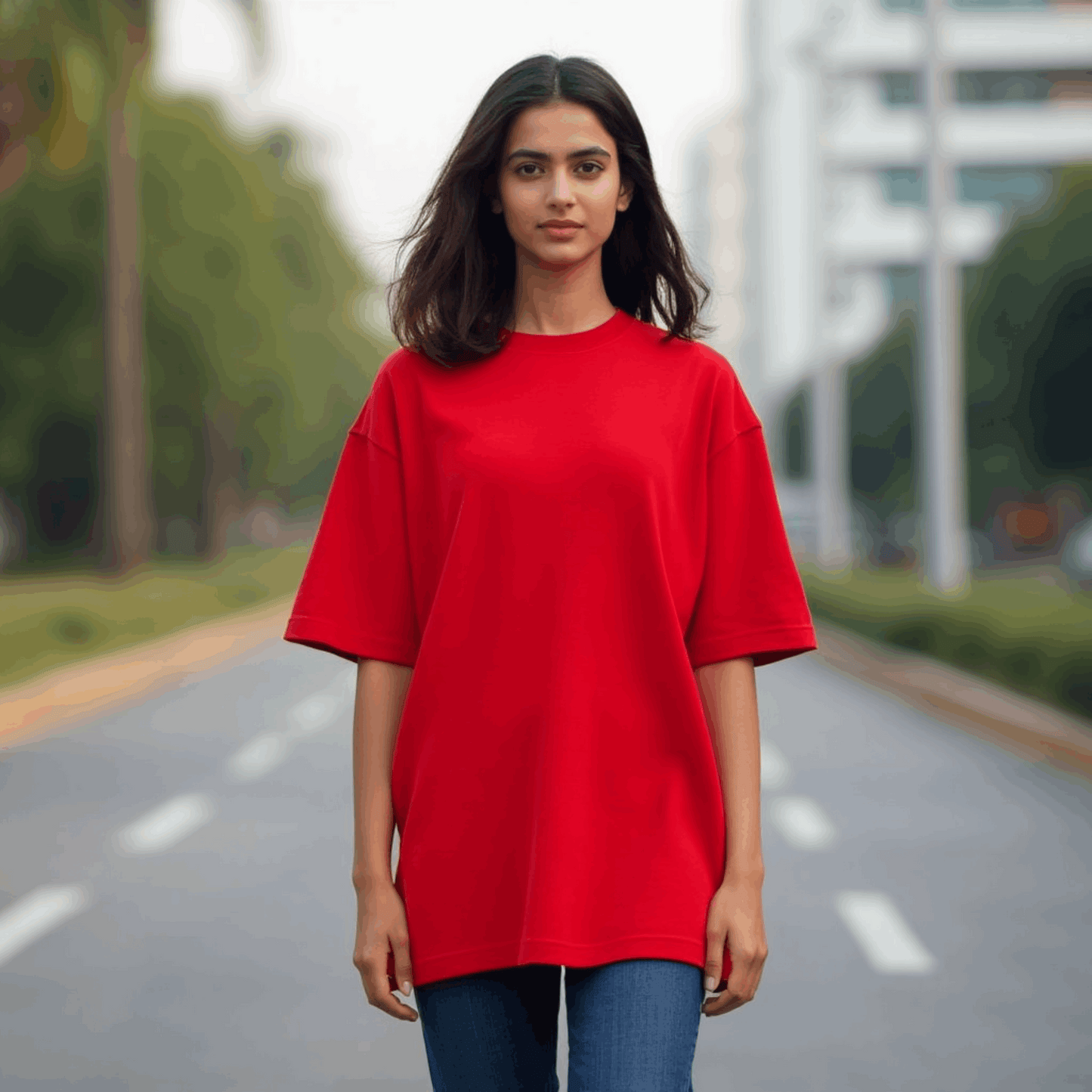 Premium Red Oversized T-shirt| Relaxed Fit