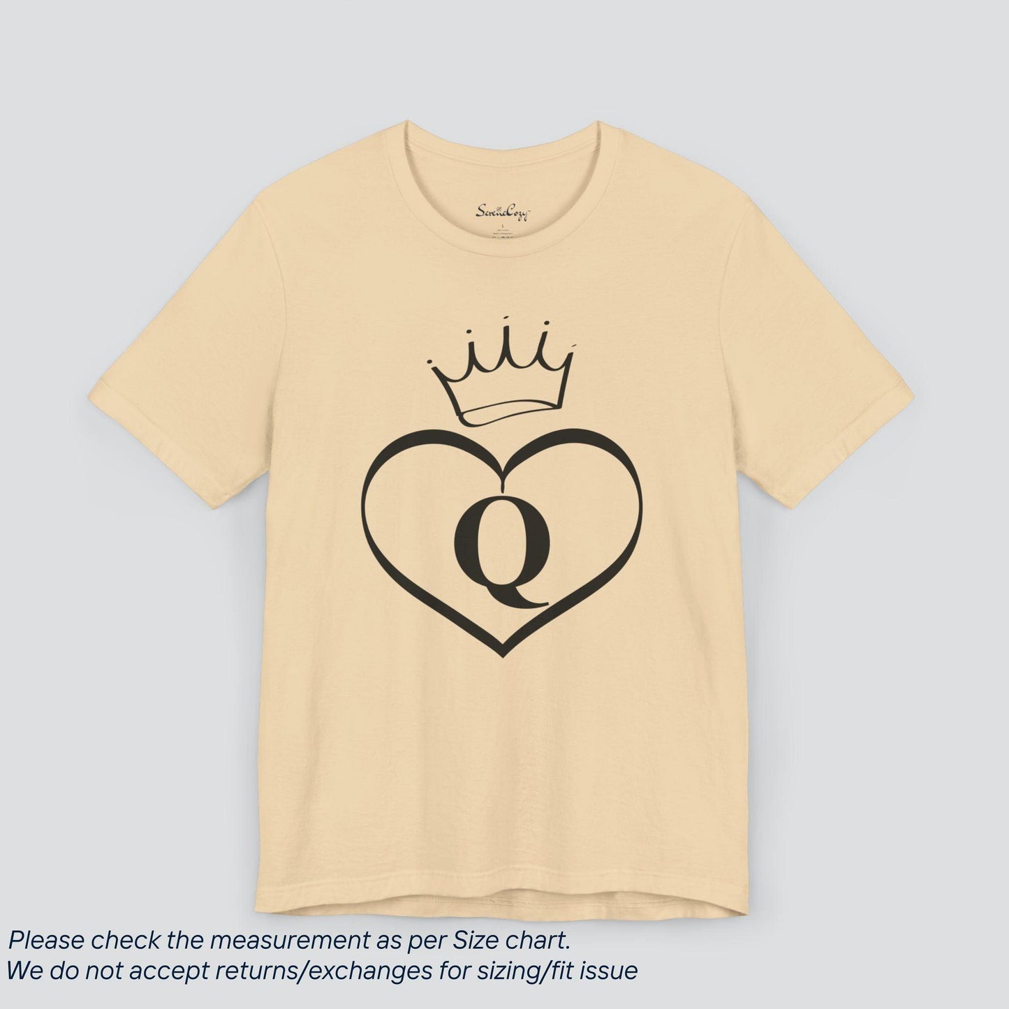 Q for Queen of Hearts Card Game T-Shirt