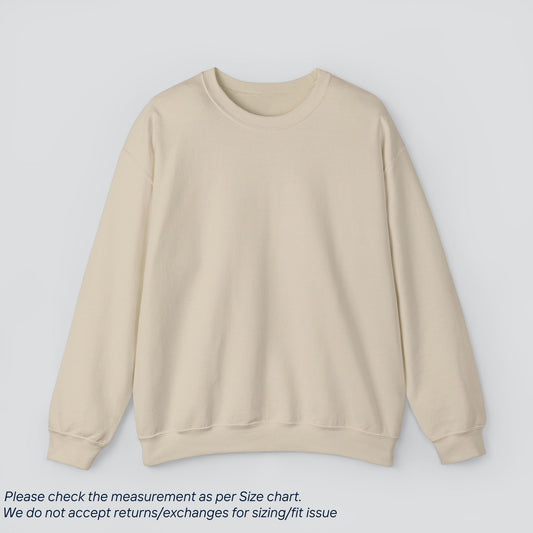 Sand Solid Color Sweatshirt Premium US Cotton