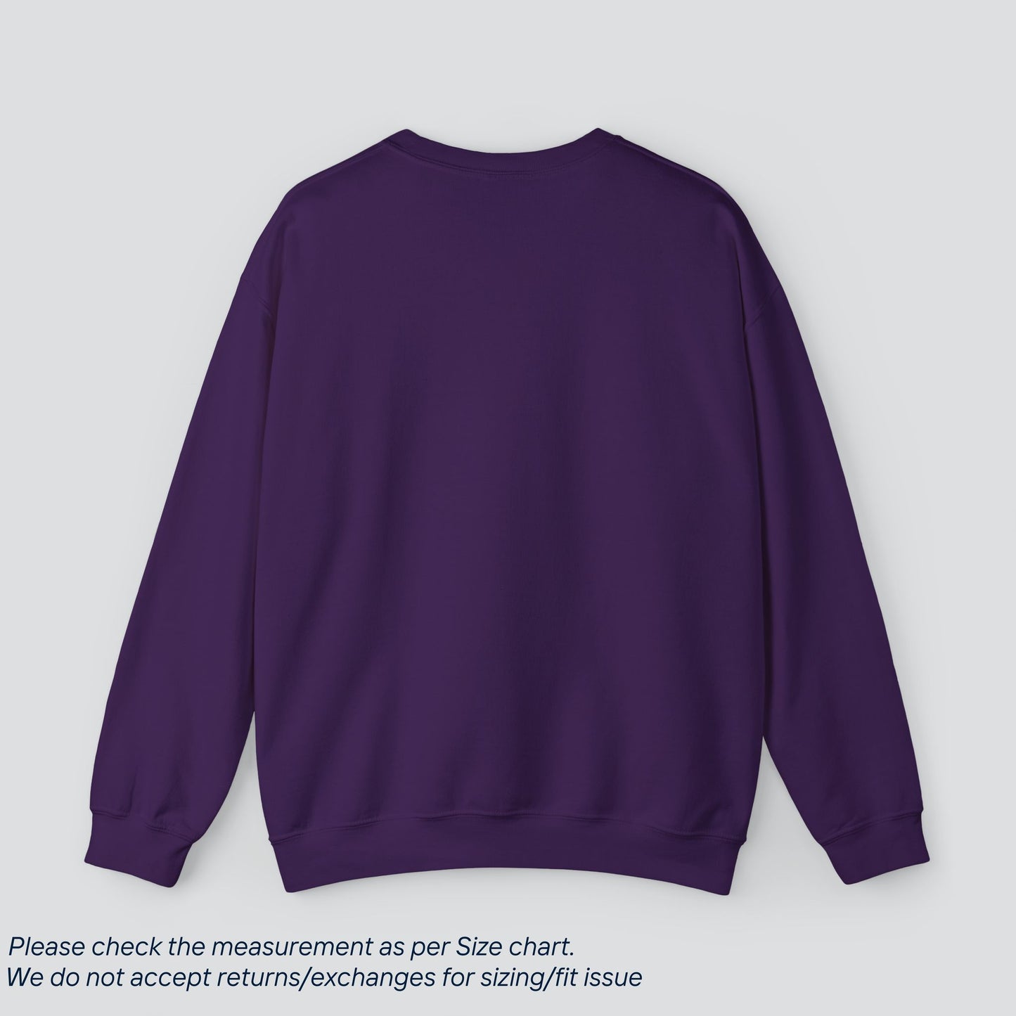 Purple Solid Color Sweatshirt Premium US Cotton