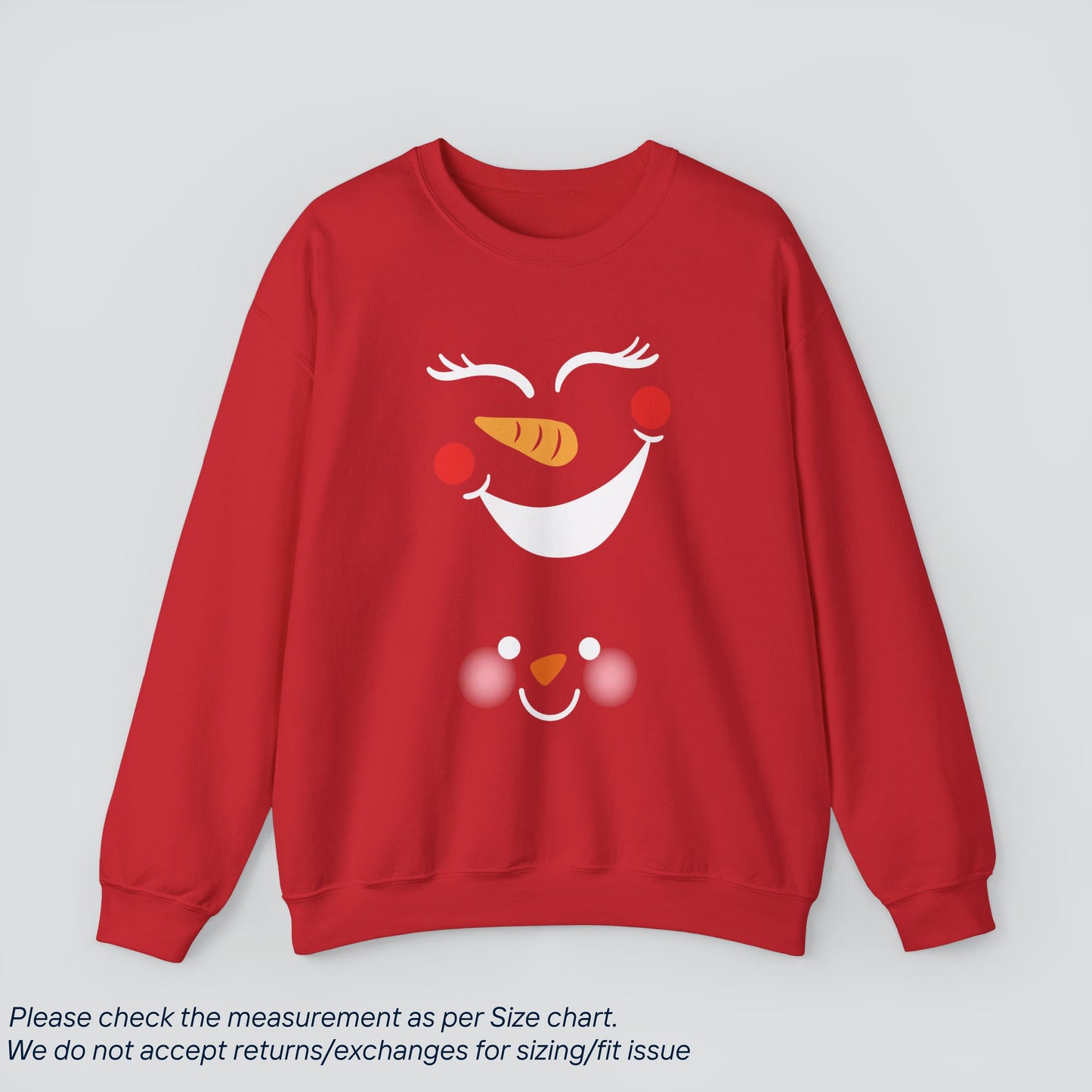 Snowman Face Pregnancy Reveal Christmas Sweatshirt Premium