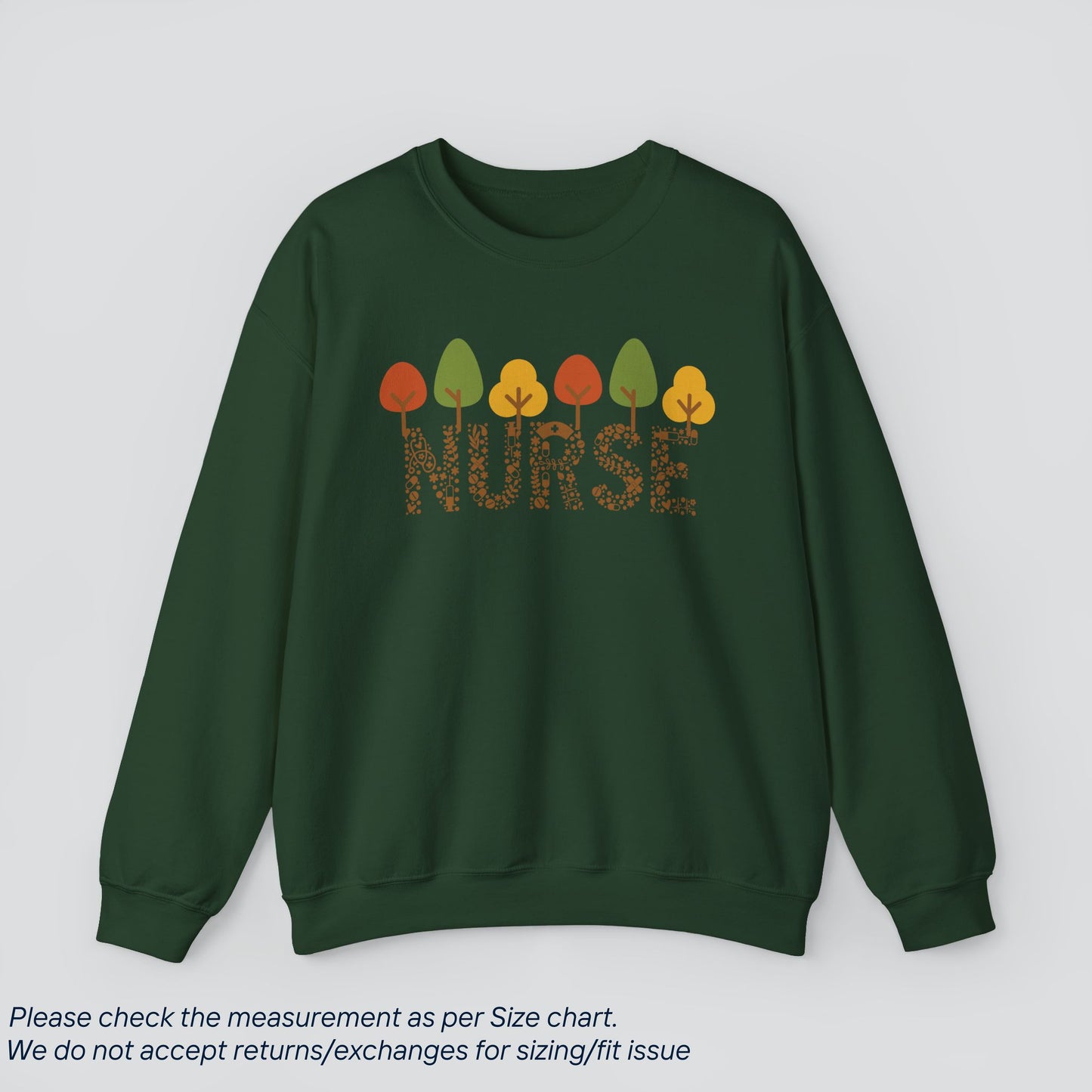 Fall Thanksgiving Nurse Sweatshirt - Healthcare Hero  Premium US Cotton