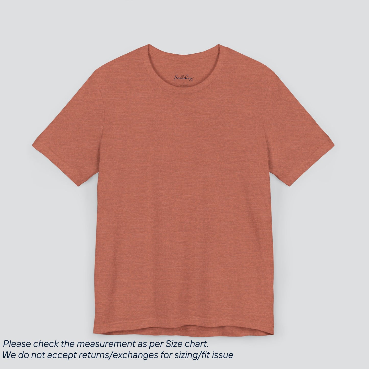 Plain Heather Clay Color Tee - Premium US Cotton T-Shirt