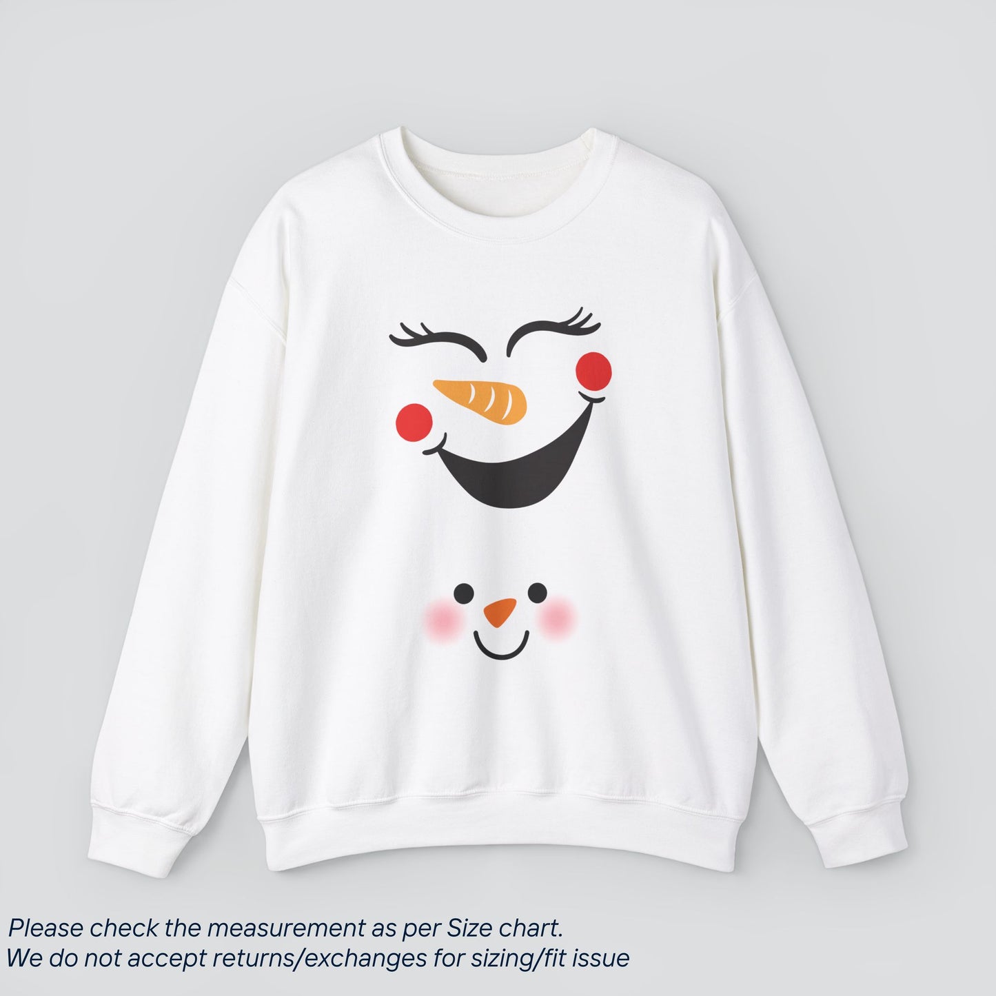 Snowman Face Pregnancy Reveal Christmas Sweatshirt Premium