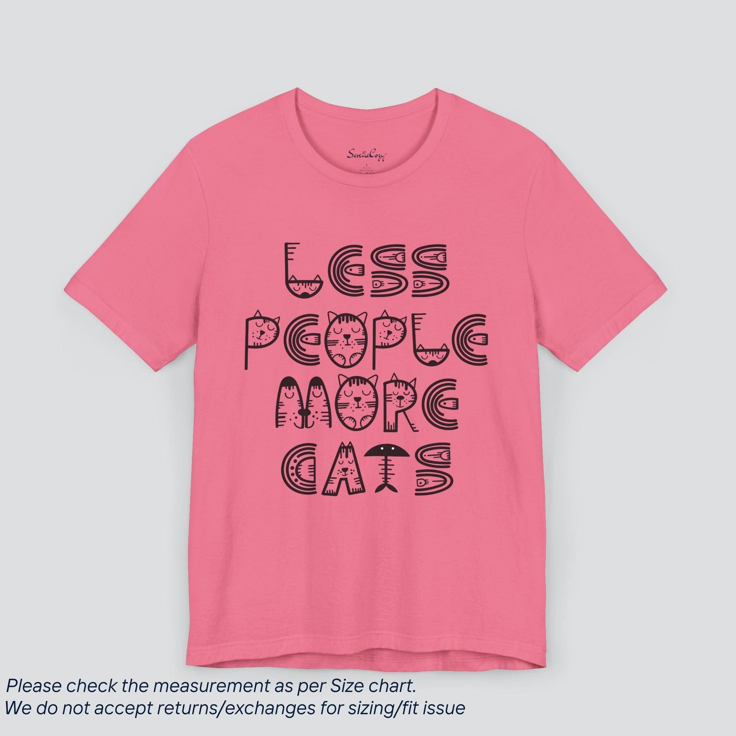 Less People, More Cats Tee - Feline Lover's Funny Graphic T-Shirt