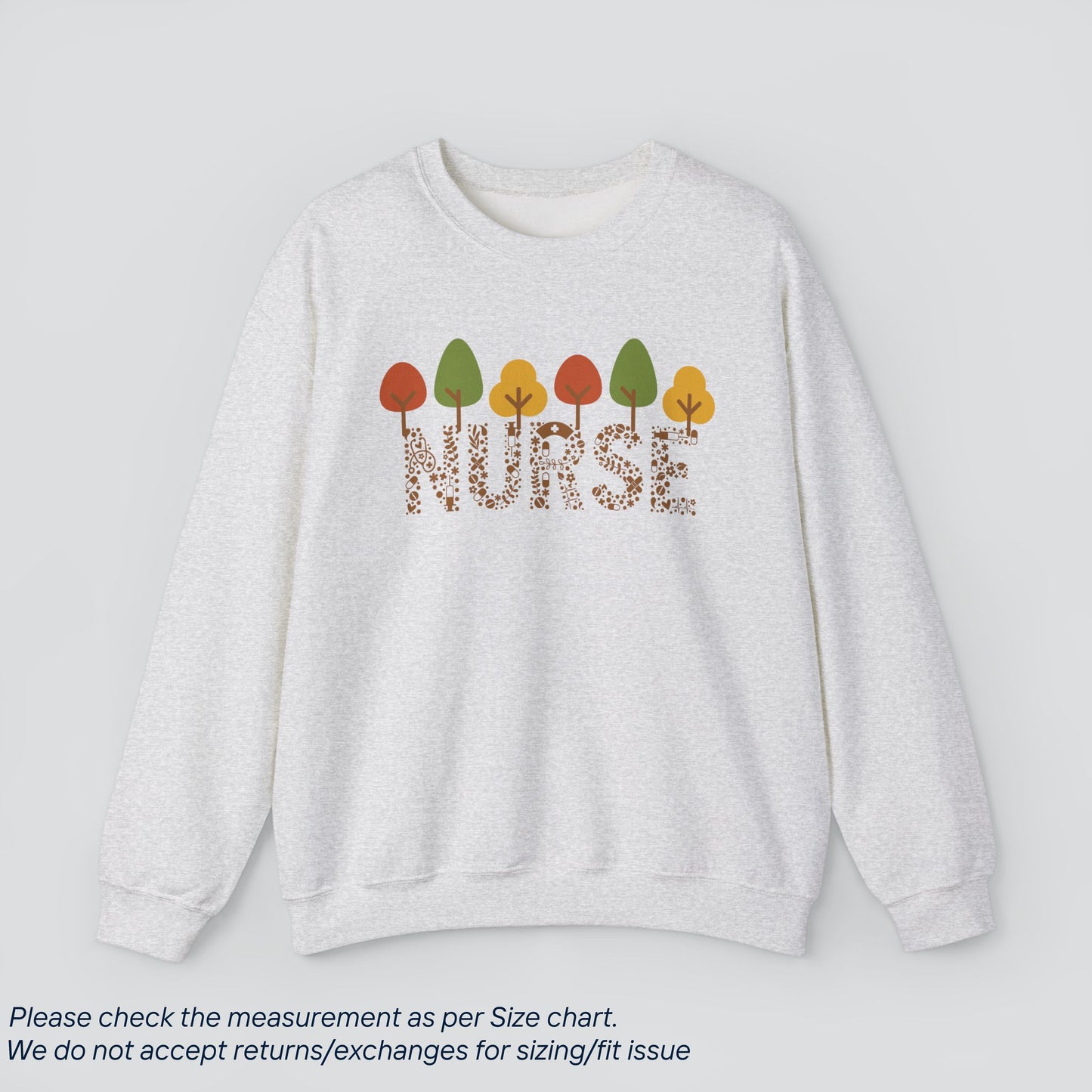 Fall Thanksgiving Nurse Sweatshirt - Healthcare Hero  Premium US Cotton