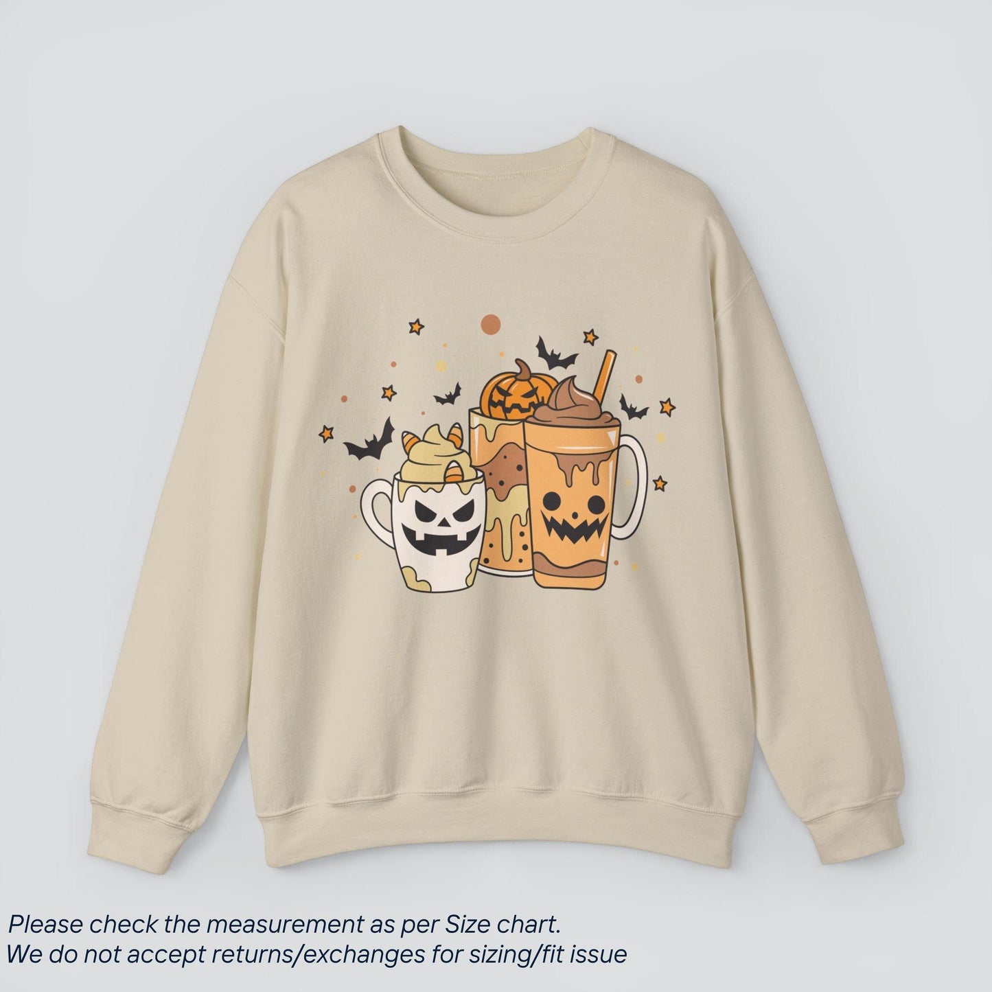 Halloween Coffee Latte Cup Halloween Sweatshirt